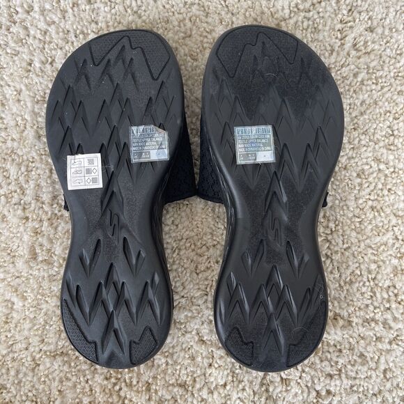 Skechers Goga Max Black Mesh Slides Sandals - Womens Sz 8M - Picture 9 of 11